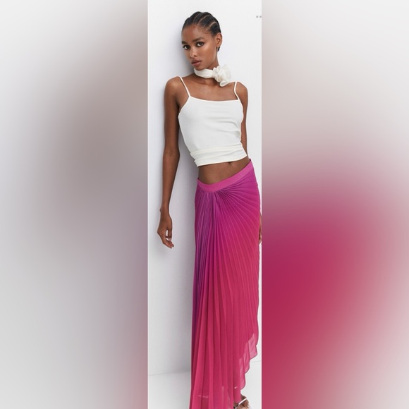 Mango pleated Asymmetrical skirt - Picture 8 of 8